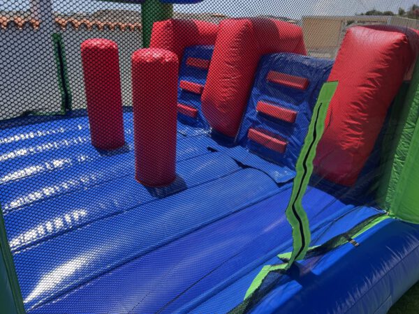 castillo hinchable doble tobogan